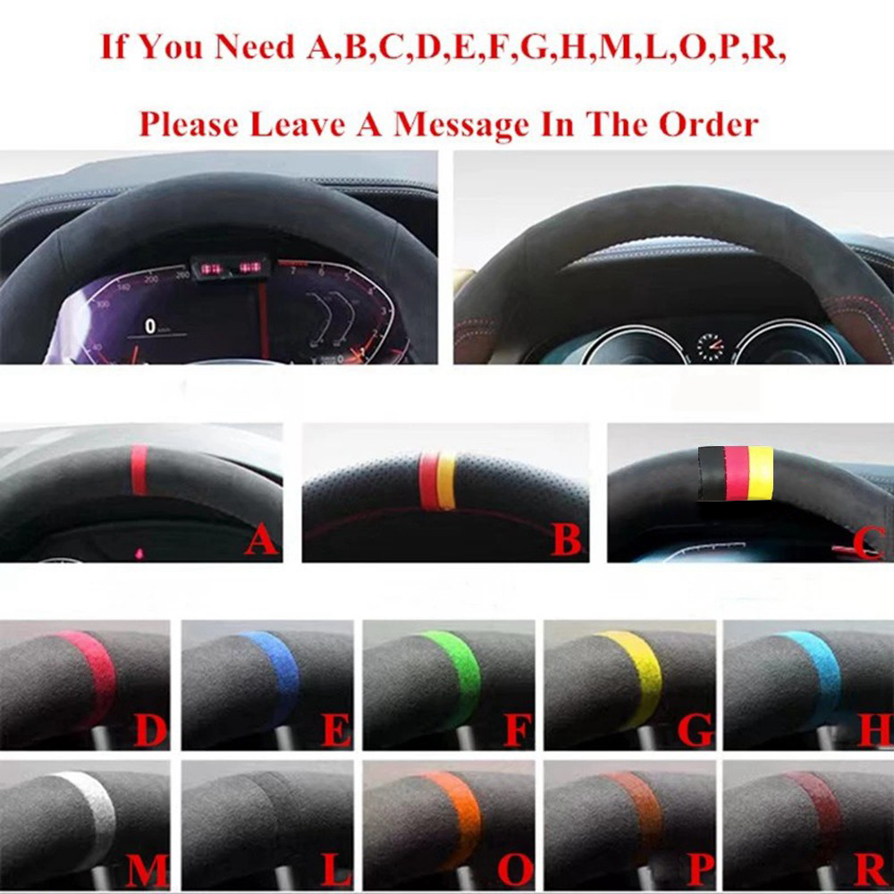DIY Customized For KIA K5 DL3  - Car Steering Wheel Cover Anti Slip Breathable 评论和价格
