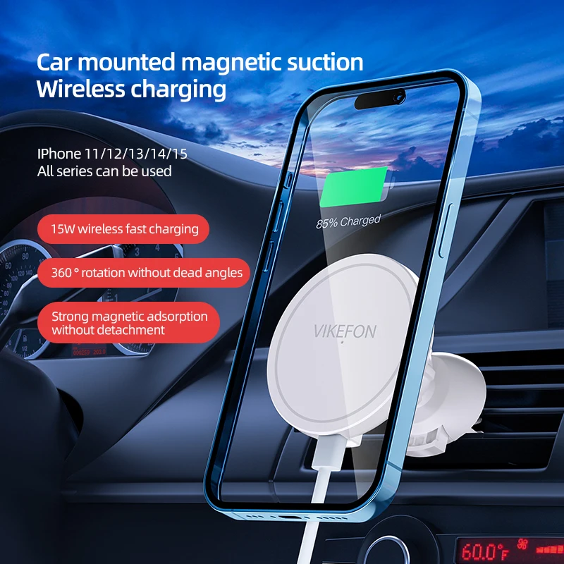 VIKEFON Magnetic Car Wireless  - Wireless Car Charger Mount Fast Charging 评论和价格