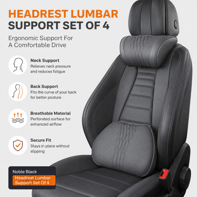 Car Headrest Neck Pillow Memor - Memory Foam Car Neck Pillow Lumbar Support 评论和价格