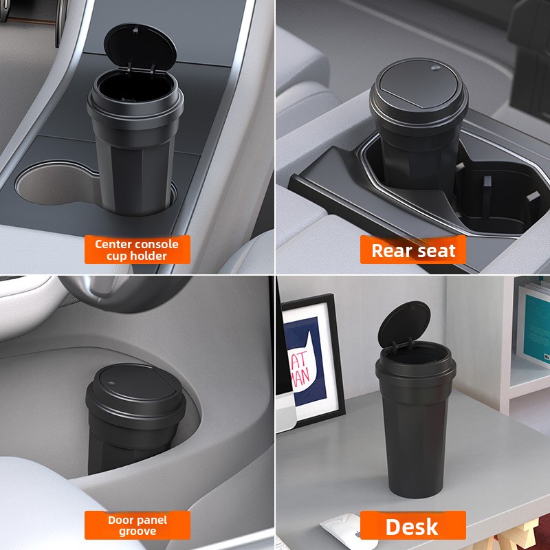Car Trash Can Waterproof Cup H - Waterproof Car Trash Can With Lid 评论和价格