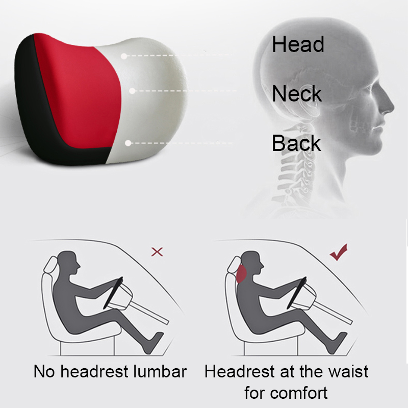 SEAMETAL Car Headrest Pillow E - Memory Foam Car Neck Pillow Lumbar Support 评论和价格